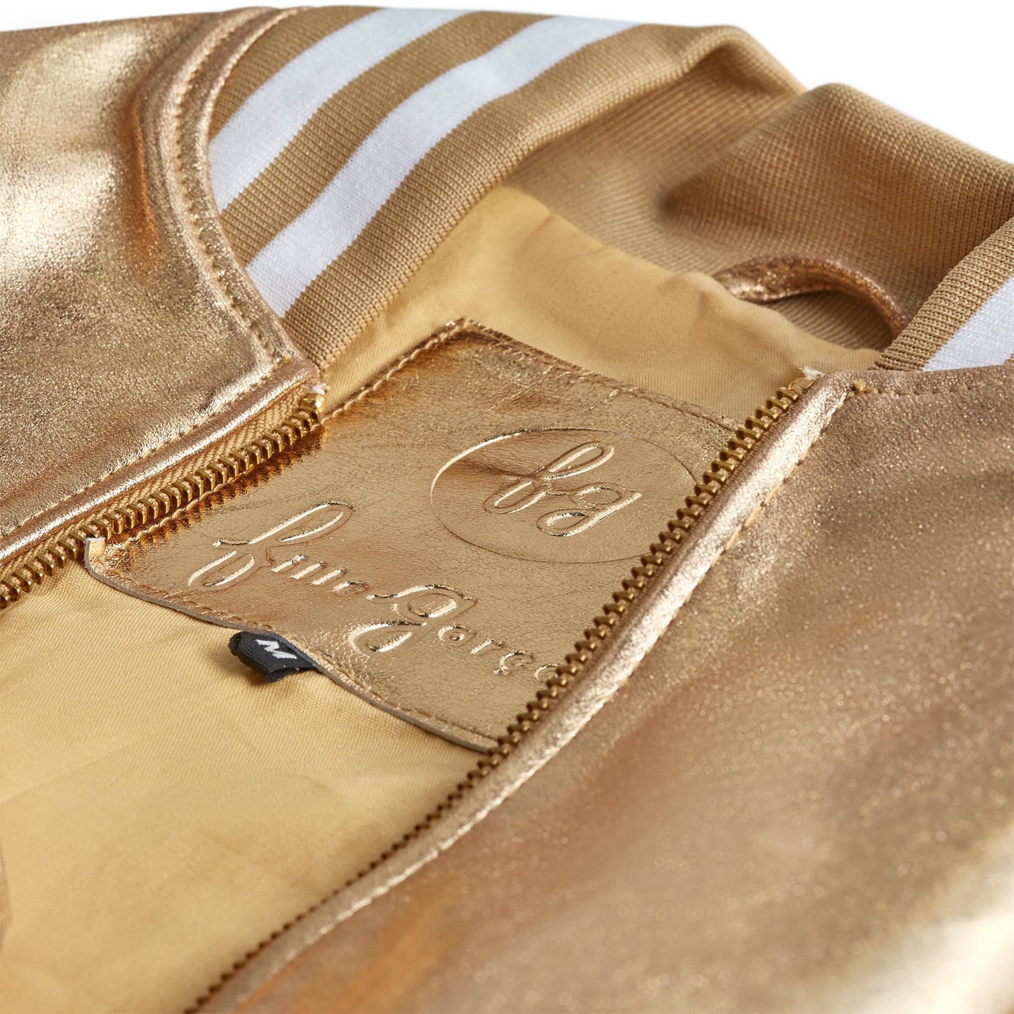 The Stardust Gold Nappa Leather Bomber Jacket