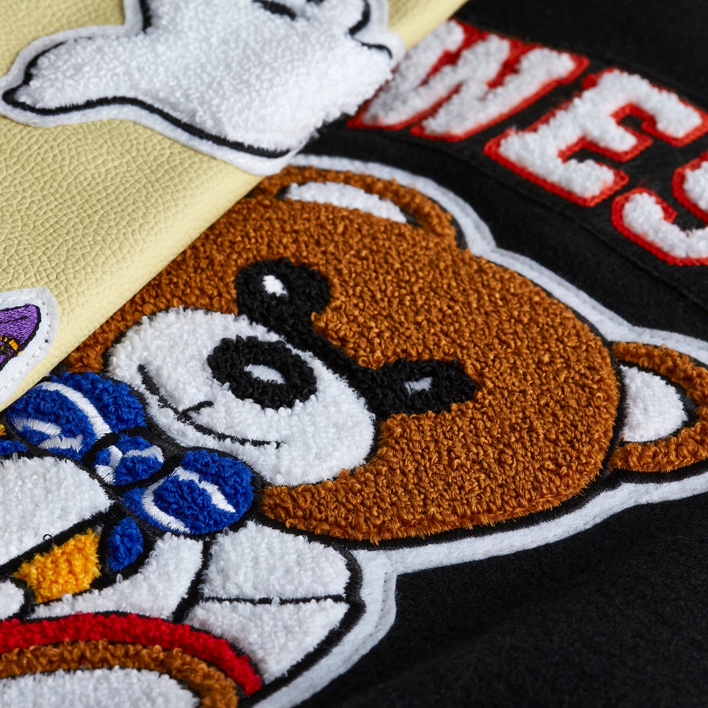 Awesome Letterman Jacket Zip Front Black