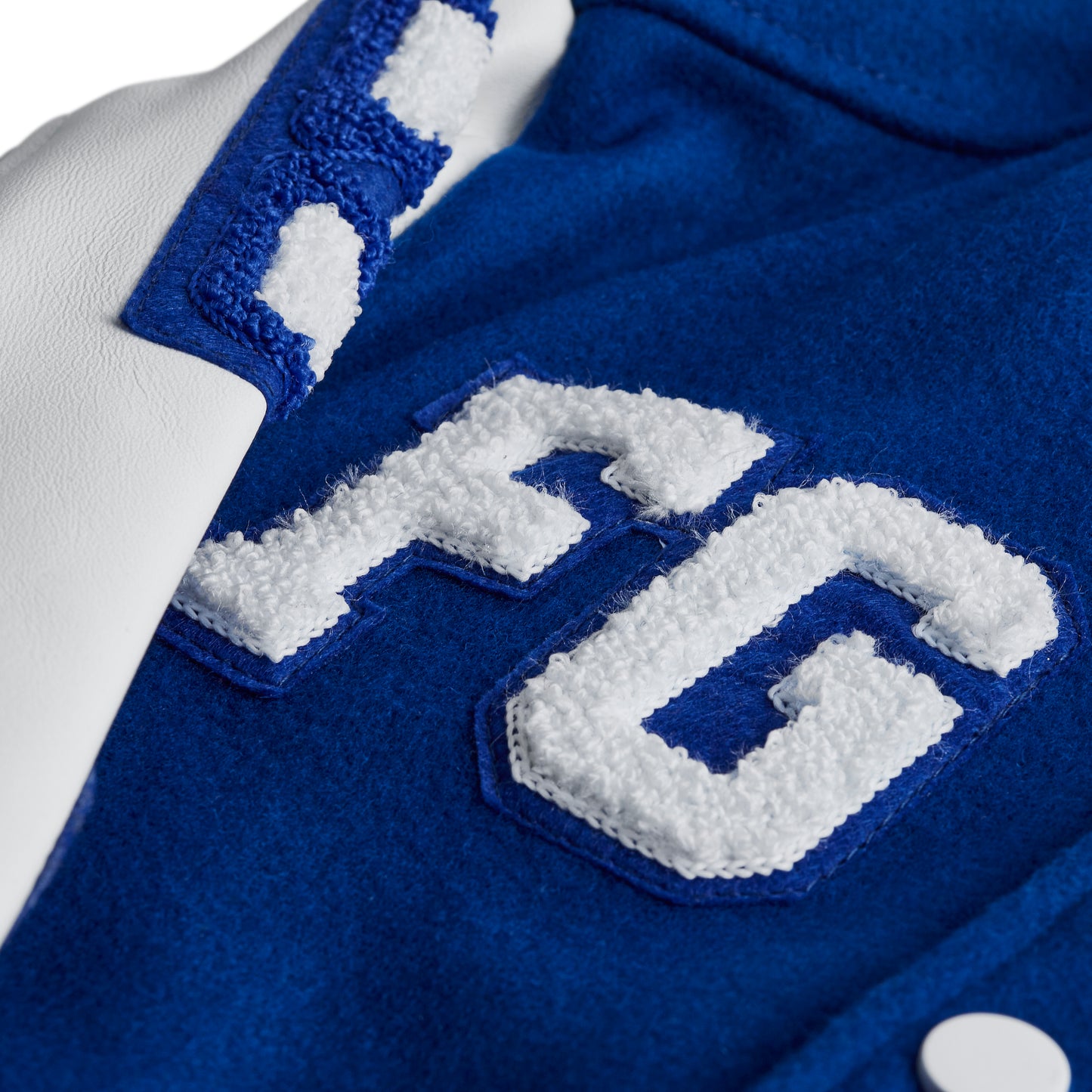 Awesome Letterman Jacket Snap Front Blue