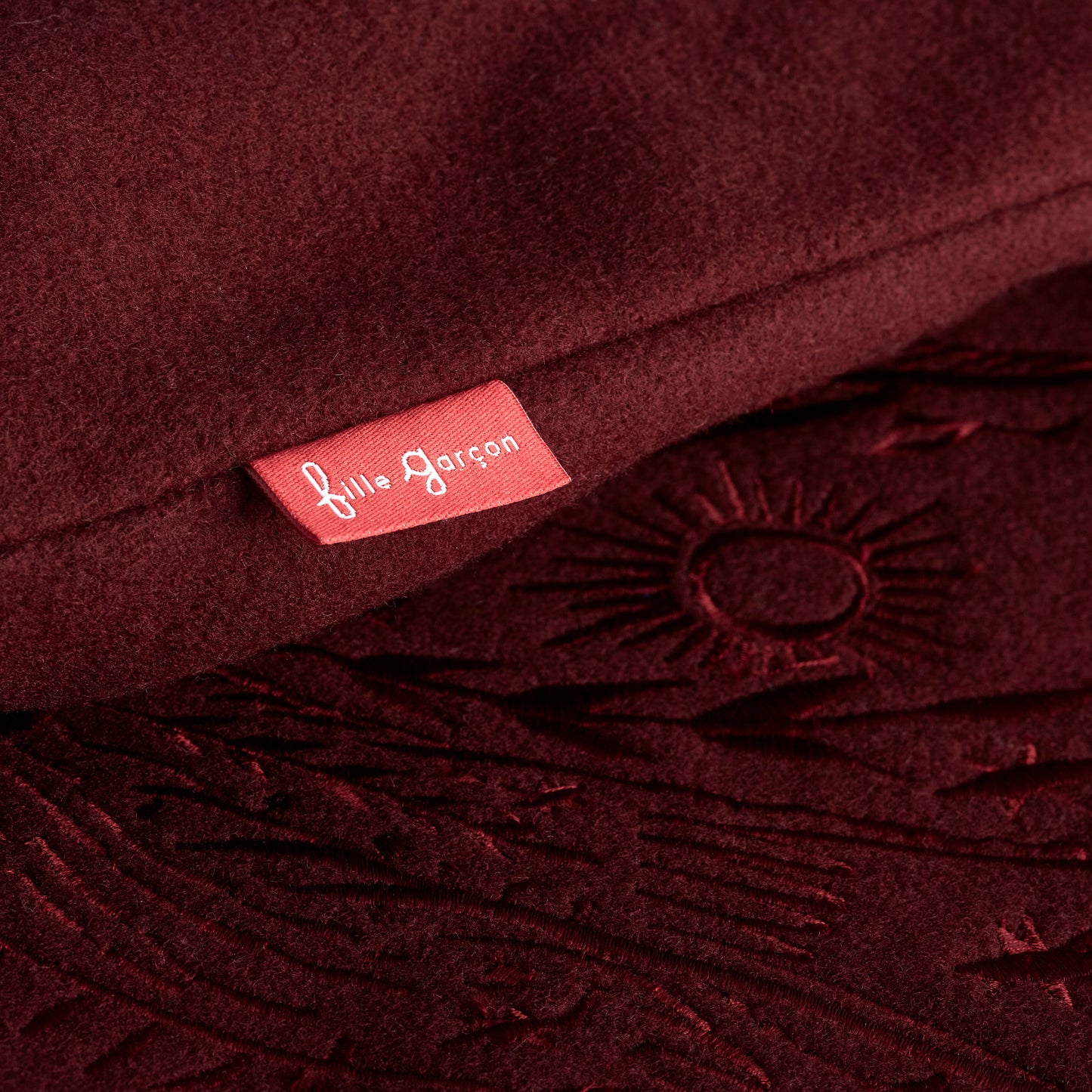 Wild and Free Snap Front Wool and Leather Jacket Maroon