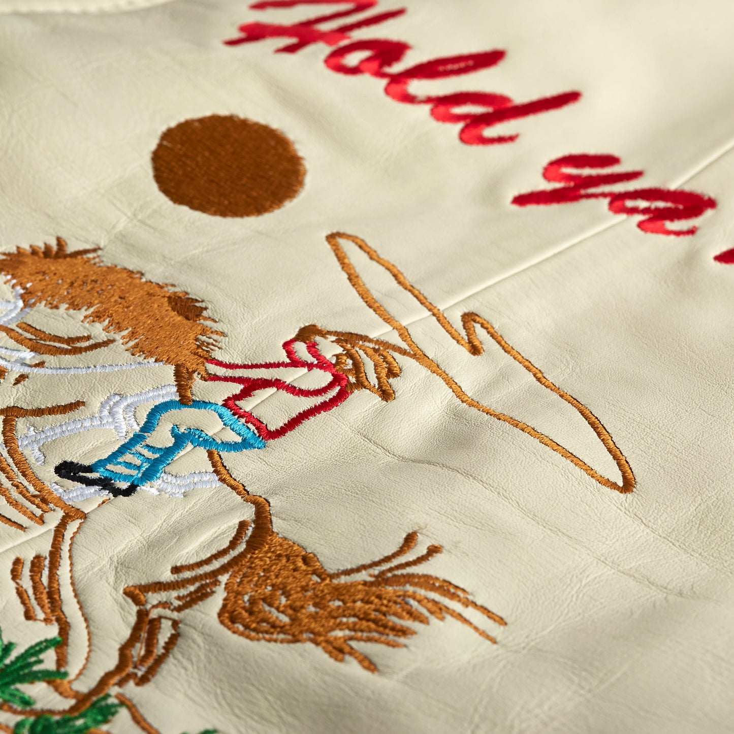 Hold Ya Horses Cream Leather Vest