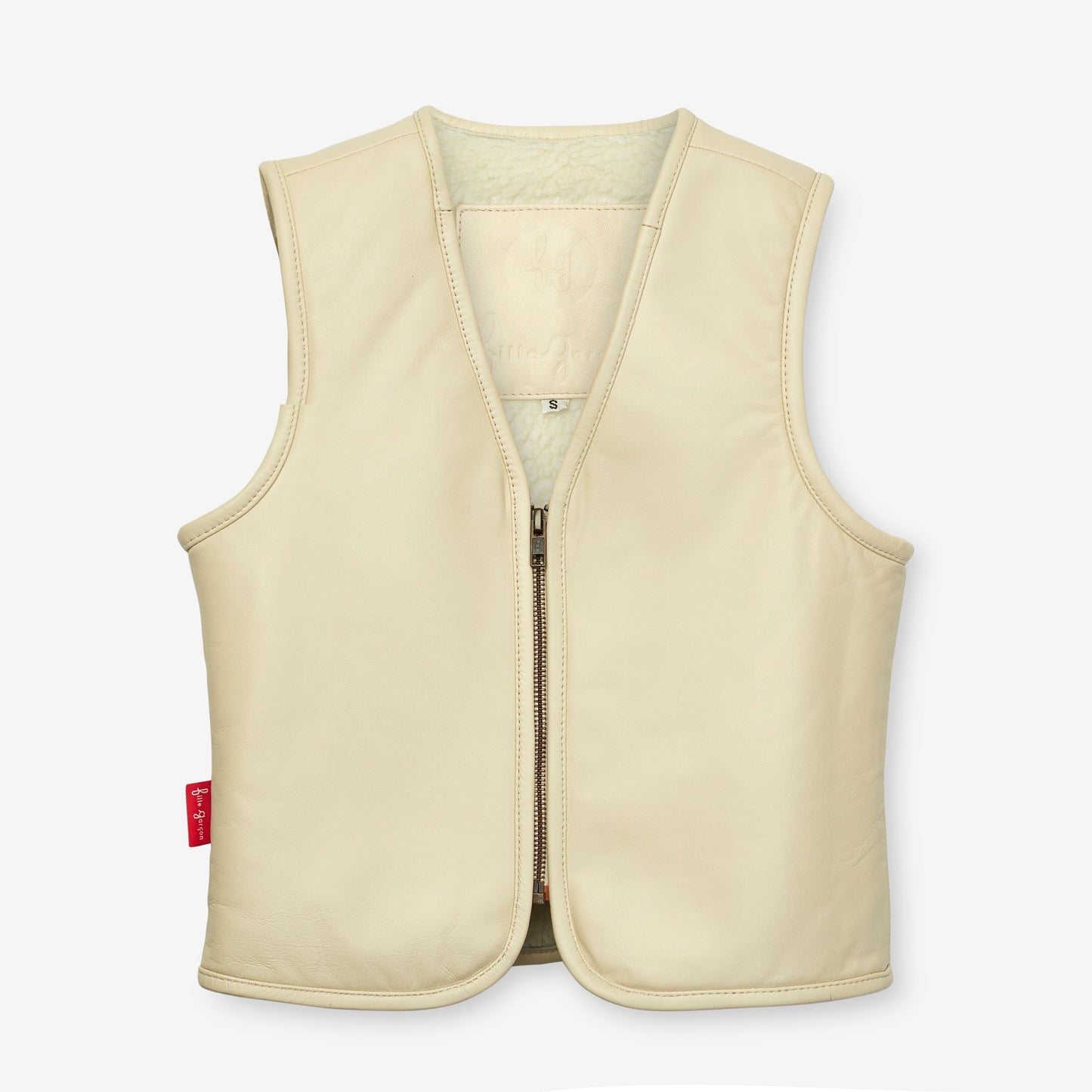 Hold Ya Horses Cream Leather Vest