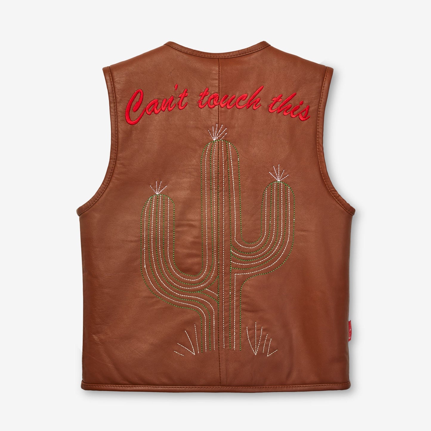 Can’t Touch This Cactus Vest Tan Nappa Leather