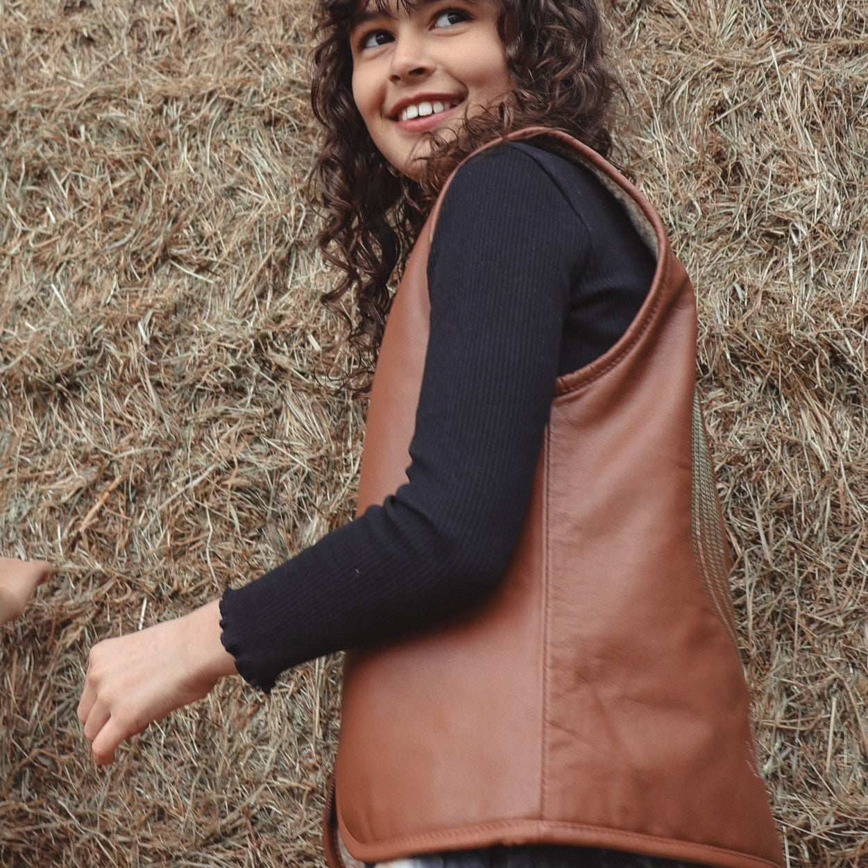 Can’t Touch This Cactus Vest Tan Nappa Leather