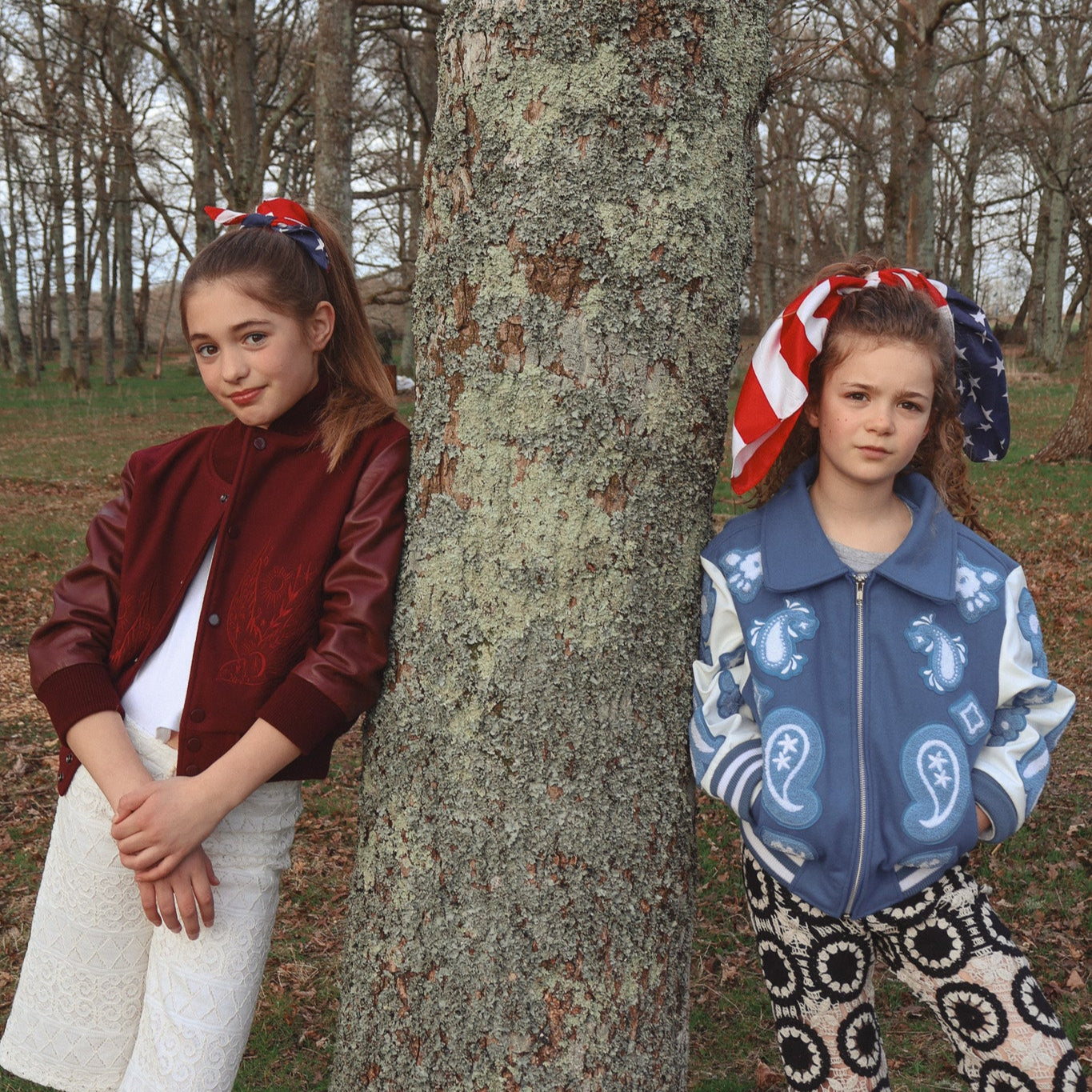 Wild and Free Letterman Maroon Wool and Leather