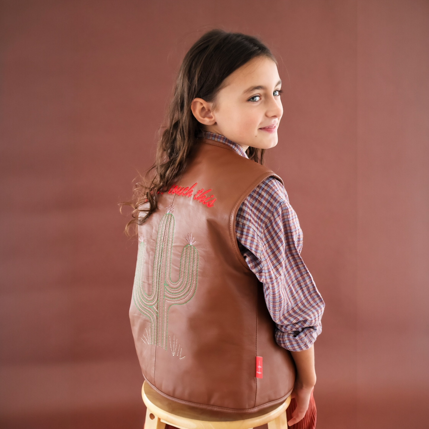 Can’t Touch This Cactus Vest Tan Nappa Leather