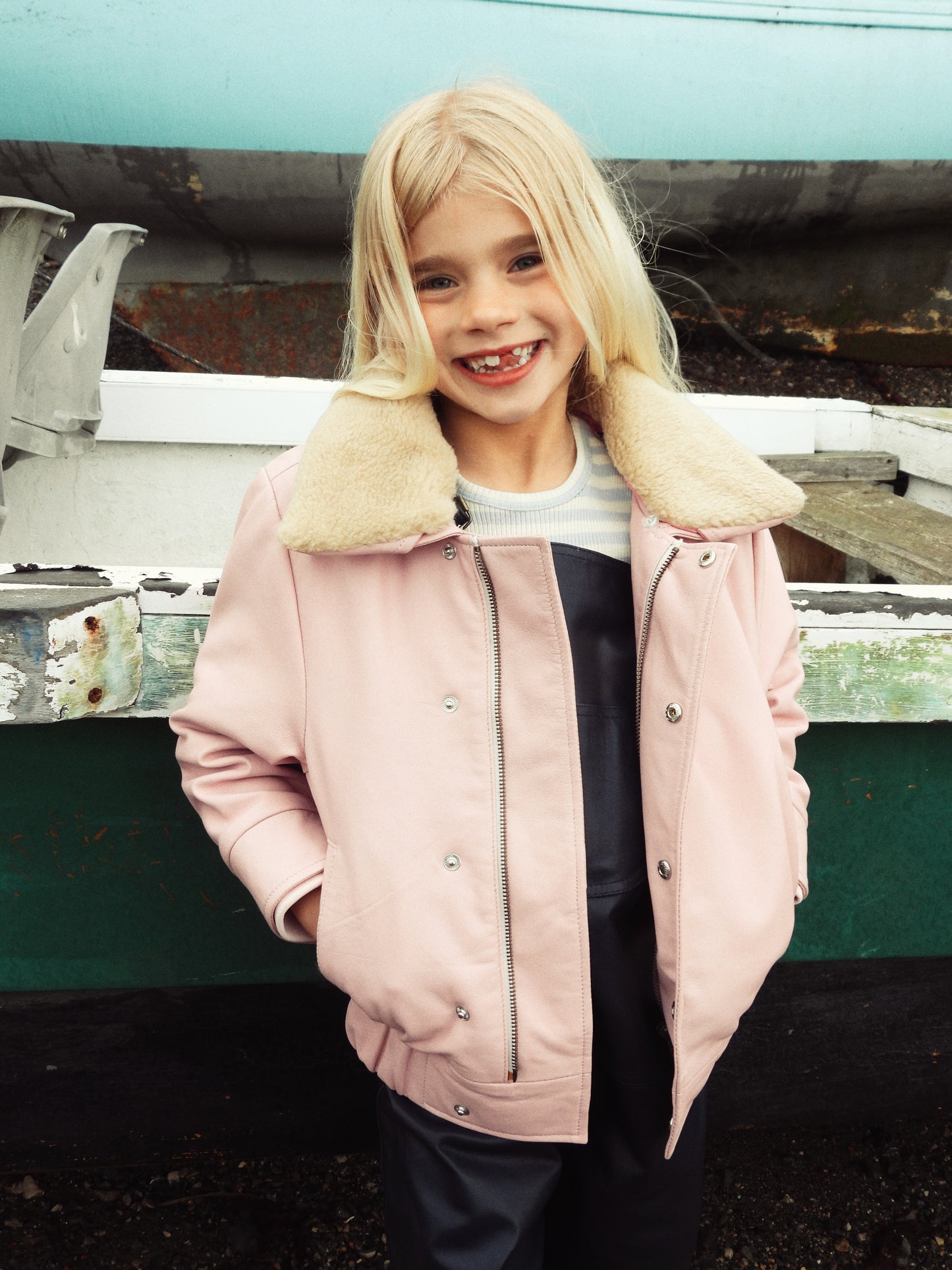 Hold Ya Horses Leather Jacket Soft Pink