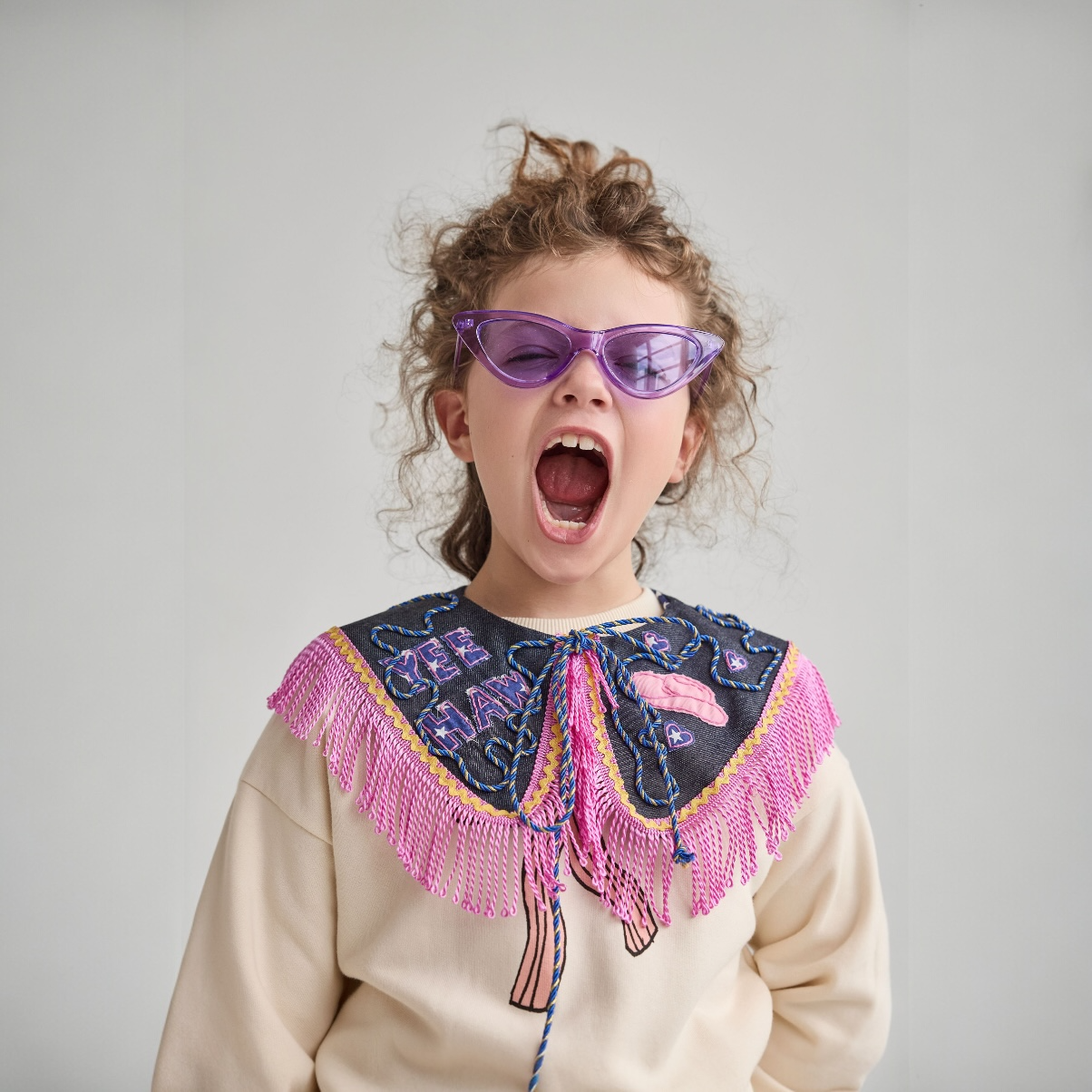 Maeve Cherry × Fille Garçon: Cowboy Collar DENIM YEEHAW
