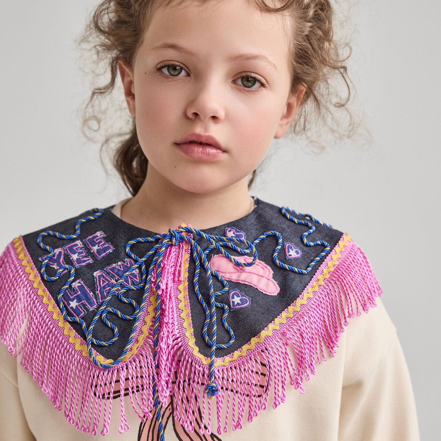 Maeve Cherry × Fille Garçon: Cowboy Collar DENIM YEEHAW