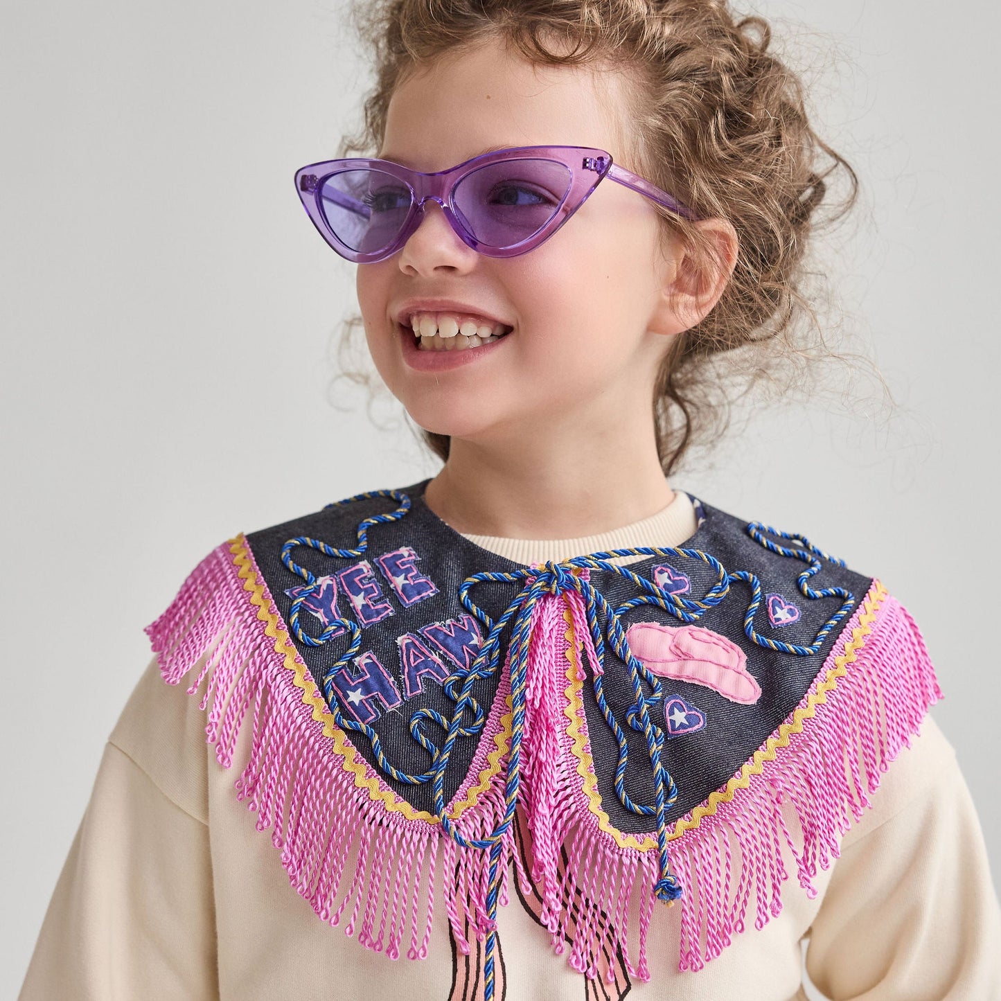 Maeve Cherry × Fille Garçon: Cowboy Collar DENIM YEEHAW
