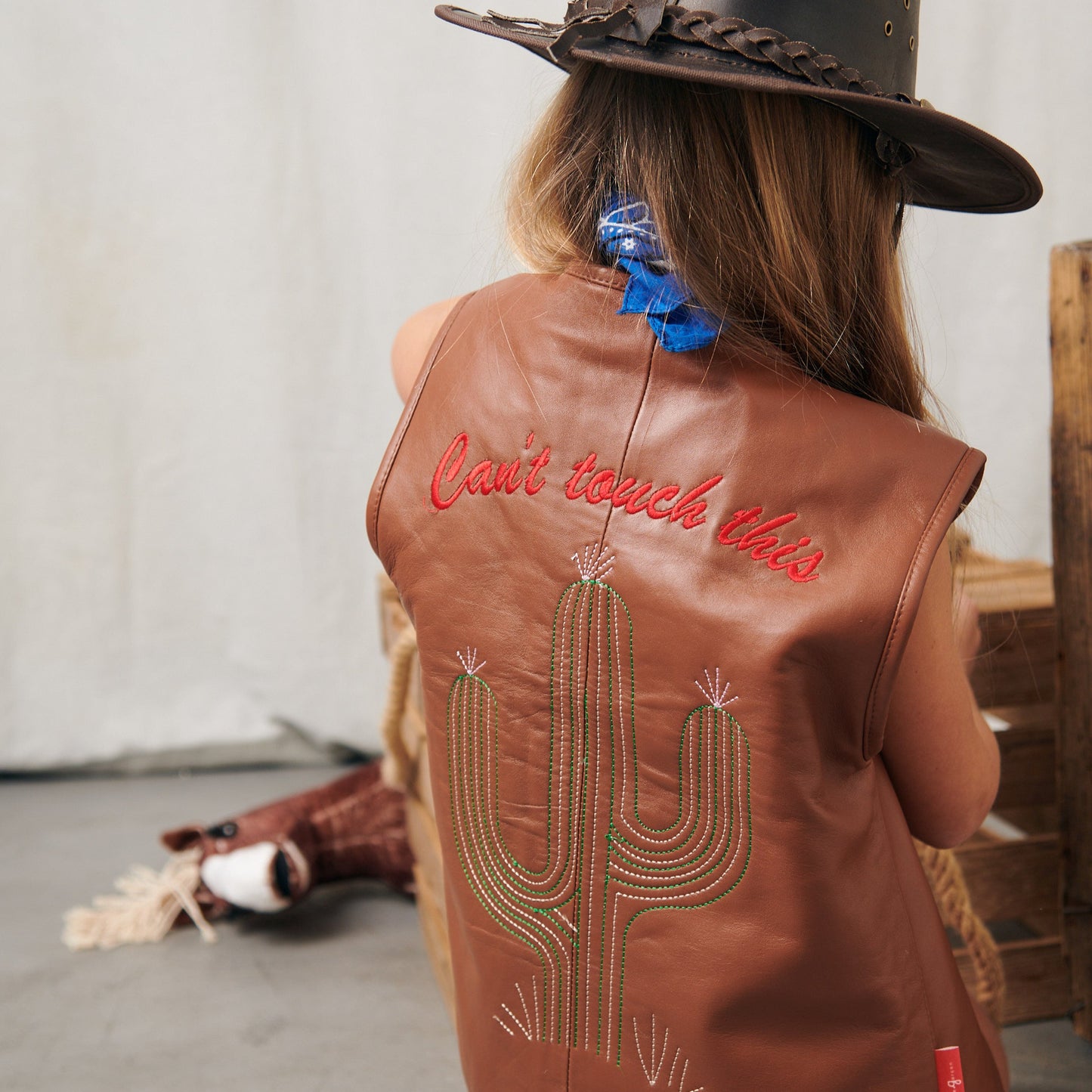 Can’t Touch This Cactus Vest Tan Nappa Leather