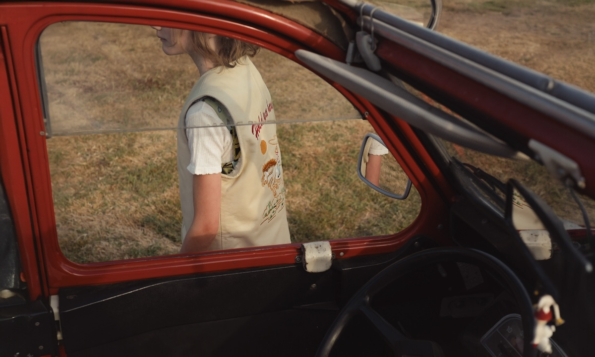 Hold Ya Horses Cream Leather Vest