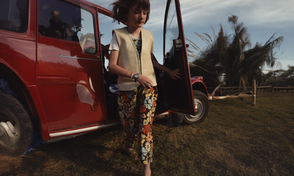 Hold Ya Horses Cream Leather Vest