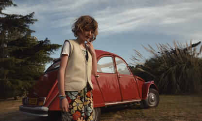 Hold Ya Horses Cream Leather Vest