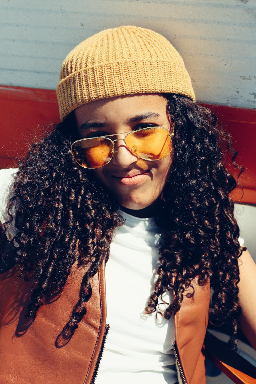 Can’t Touch This Cactus Vest Tan Nappa Leather