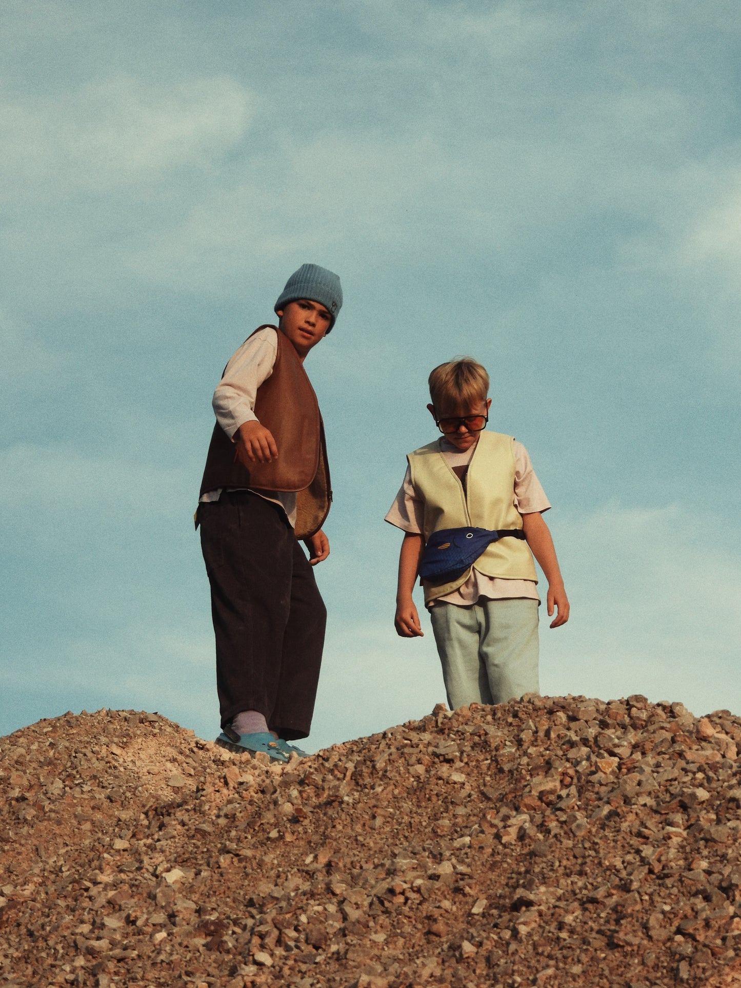 Hold Ya Horses Cream Leather Vest