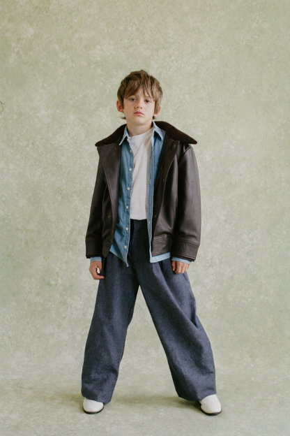 Hold Ya Horses Brown Leather Jacket Brown Shearling