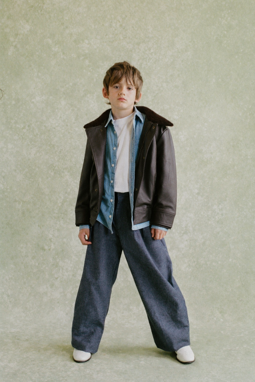 Hold Ya Horses Brown Leather Jacket Brown Shearling