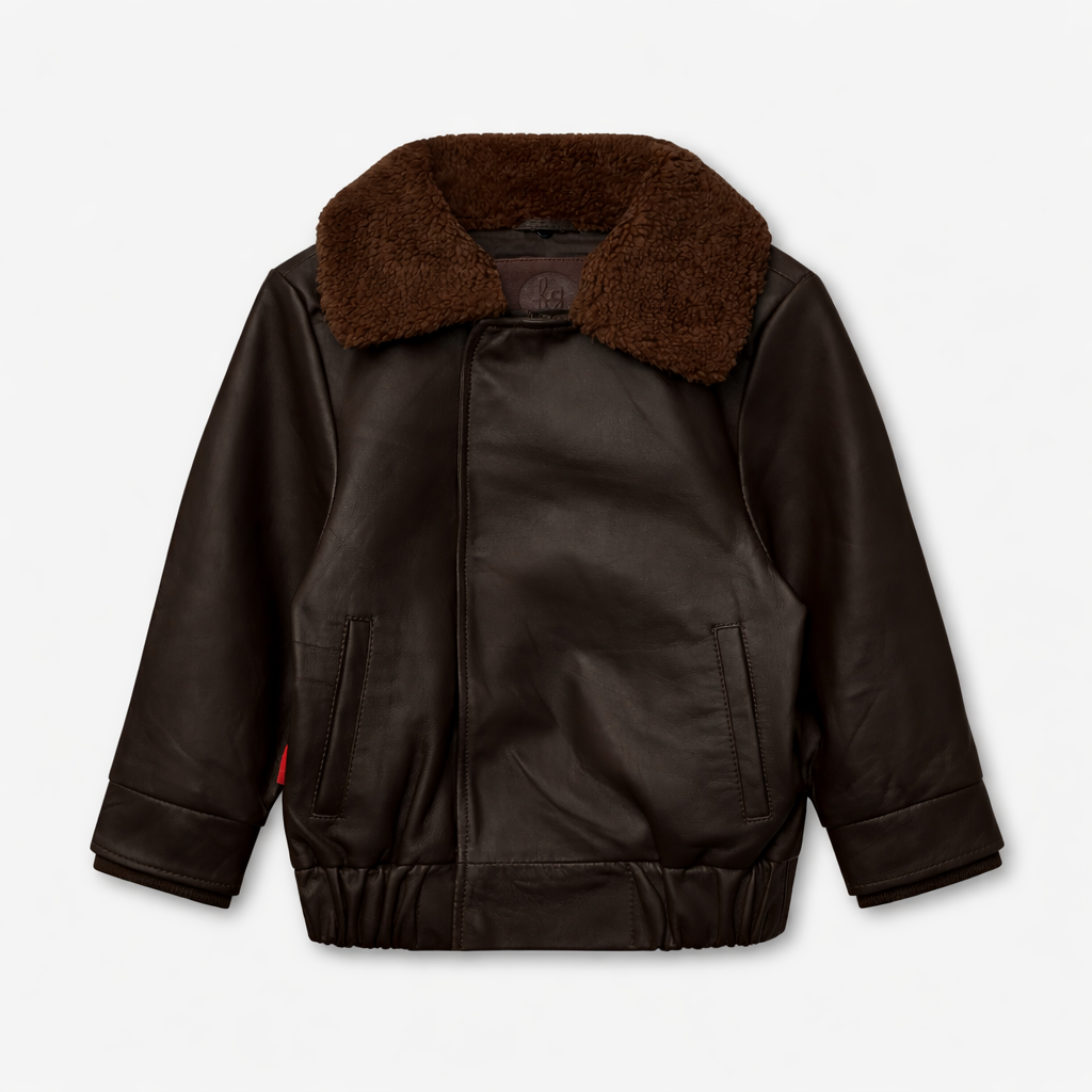 Hold Ya Horses Brown Leather Jacket Brown Shearling