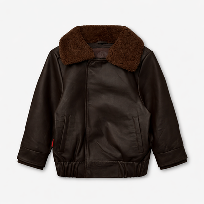 Hold Ya Horses Brown Leather Jacket Brown Shearling