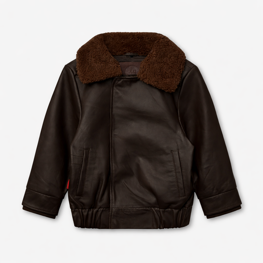 Hold Ya Horses Brown Leather Jacket Brown Shearling