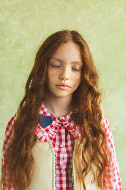 Hold Ya Horses Cream Leather Vest