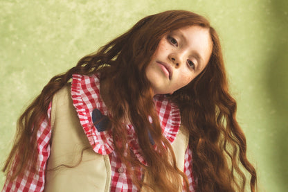 Hold Ya Horses Cream Leather Vest