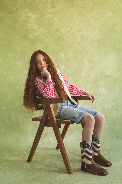 Hold Ya Horses Cream Leather Vest