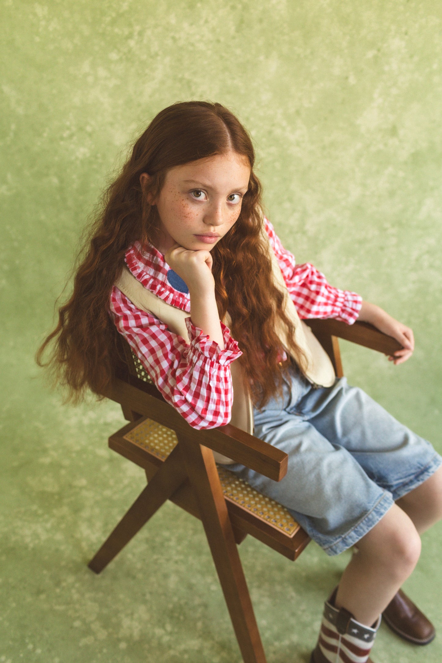 Hold Ya Horses Cream Leather Vest