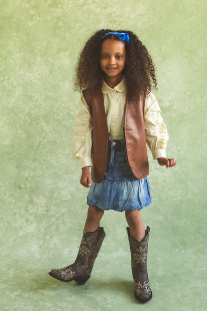 Can’t Touch This Cactus Vest Tan Nappa Leather