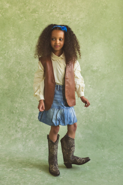 Can’t Touch This Cactus Vest Tan Nappa Leather