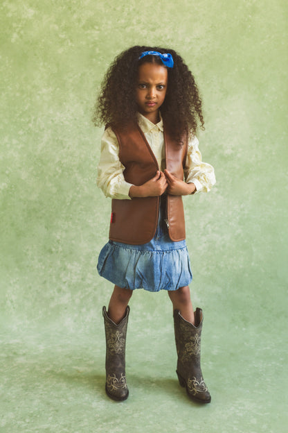 Can’t Touch This Cactus Vest Tan Nappa Leather