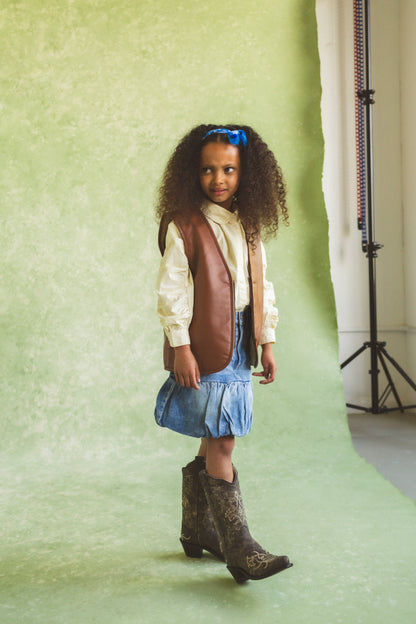 Can’t Touch This Cactus Vest Tan Nappa Leather