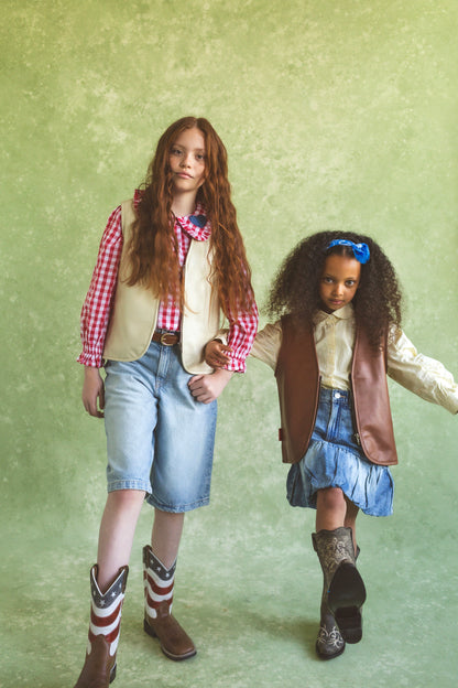 Can’t Touch This Cactus Vest Tan Nappa Leather