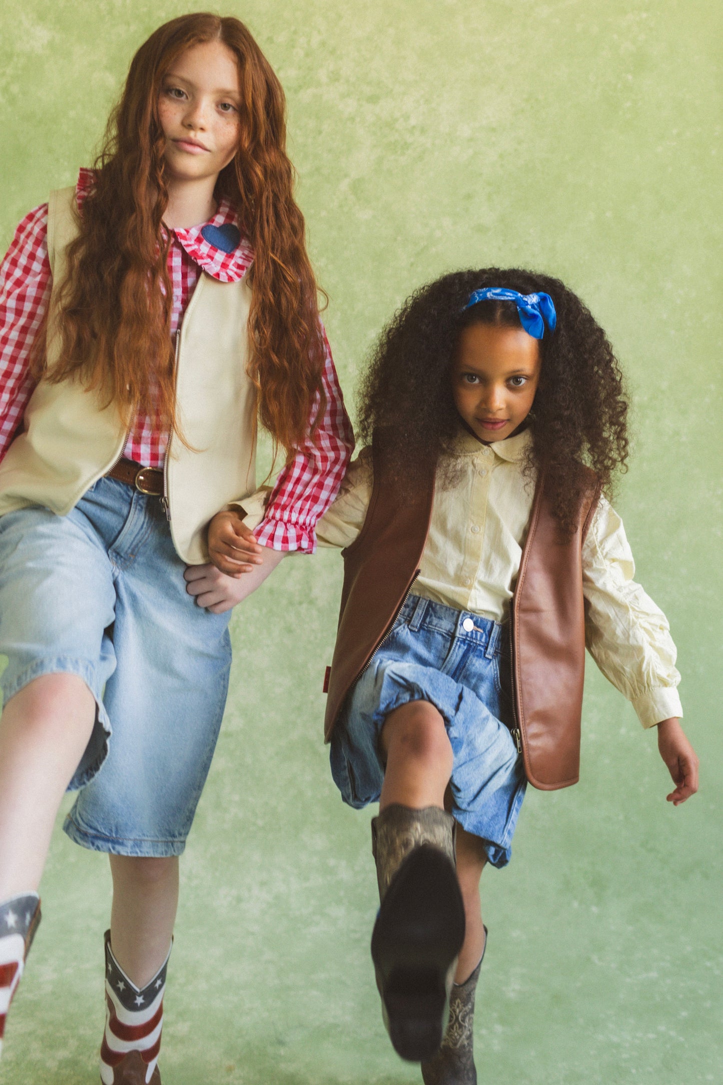 Hold Ya Horses Cream Leather Vest