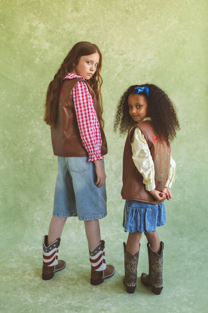 Can’t Touch This Cactus Vest Tan Nappa Leather