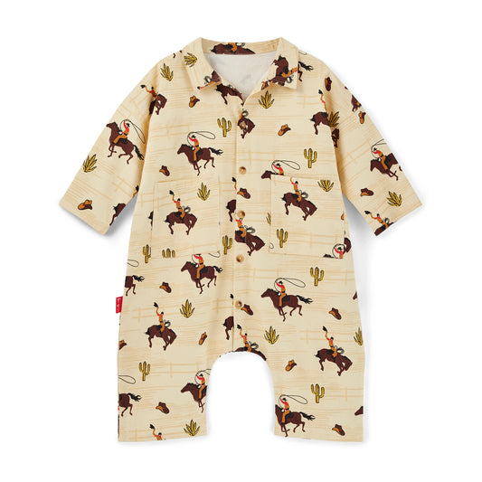 Cowboy Canvas Oversized Boilersuit – Cream