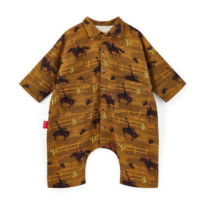 Cowboy Canvas Oversized Boilersuit – Khaki