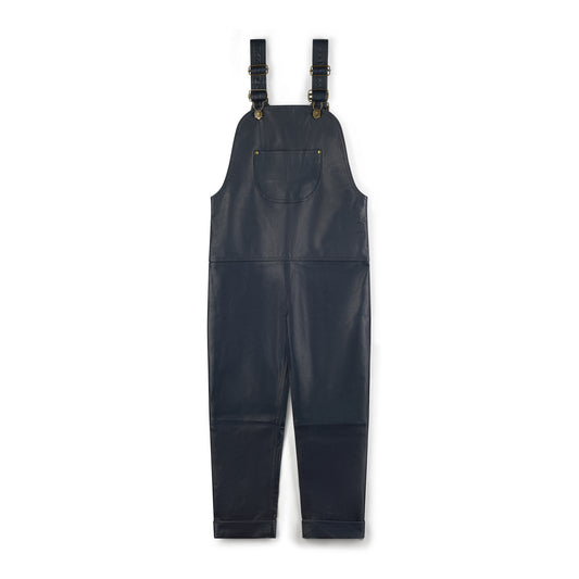 Oversmalls™ Nappa Leather Dungarees Navy