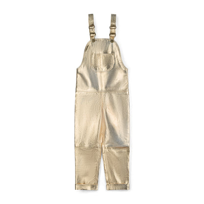 Oversmalls™ Nappa Leather Dungarees Gold