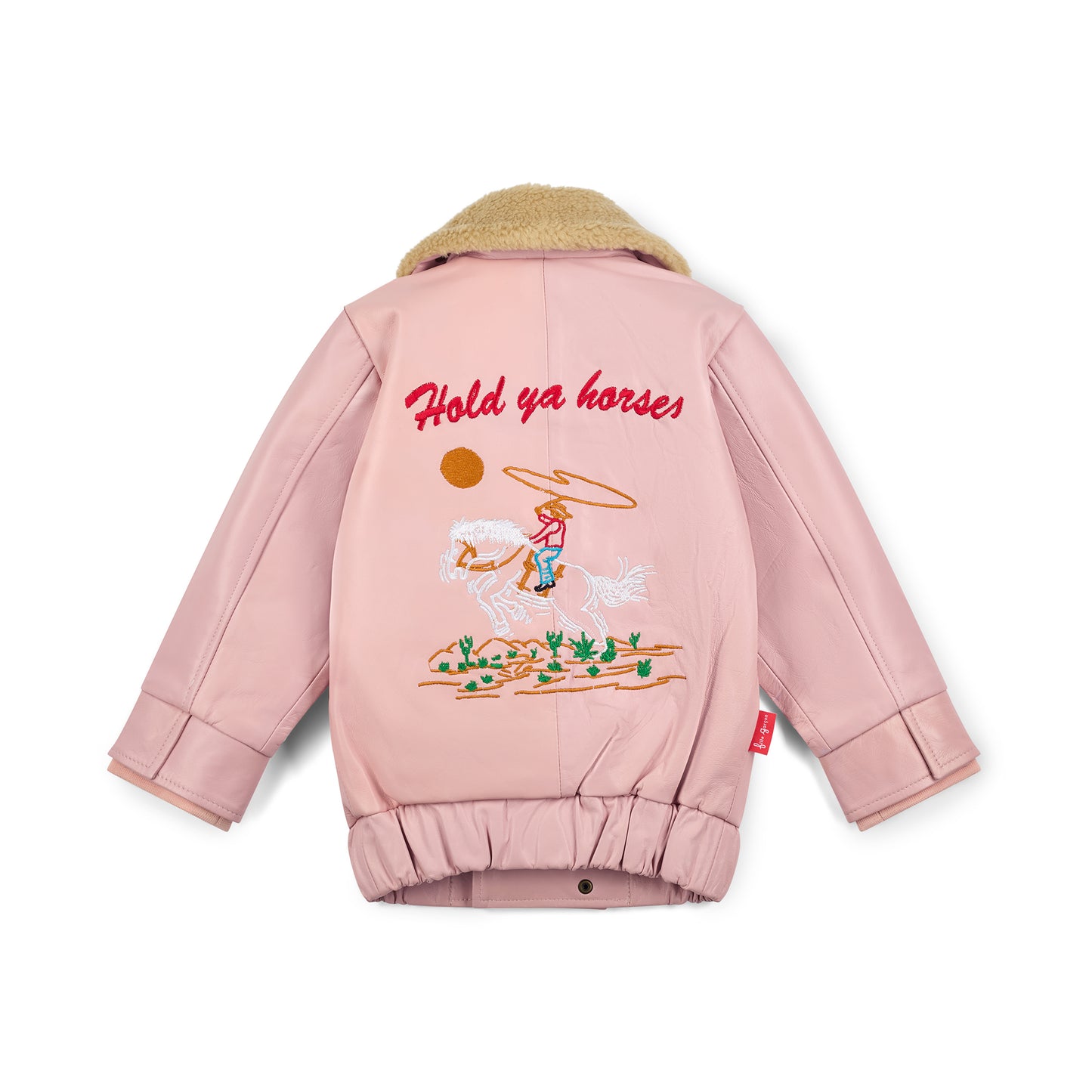 Hold Ya Horses Leather Jacket Soft Pink