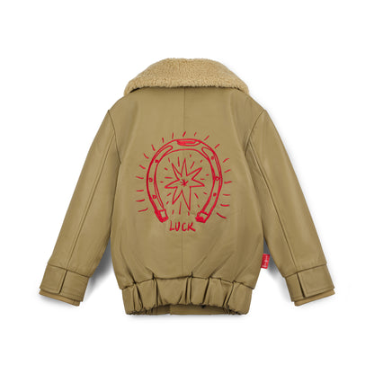 Bad Luck Khaki Leather Jacket