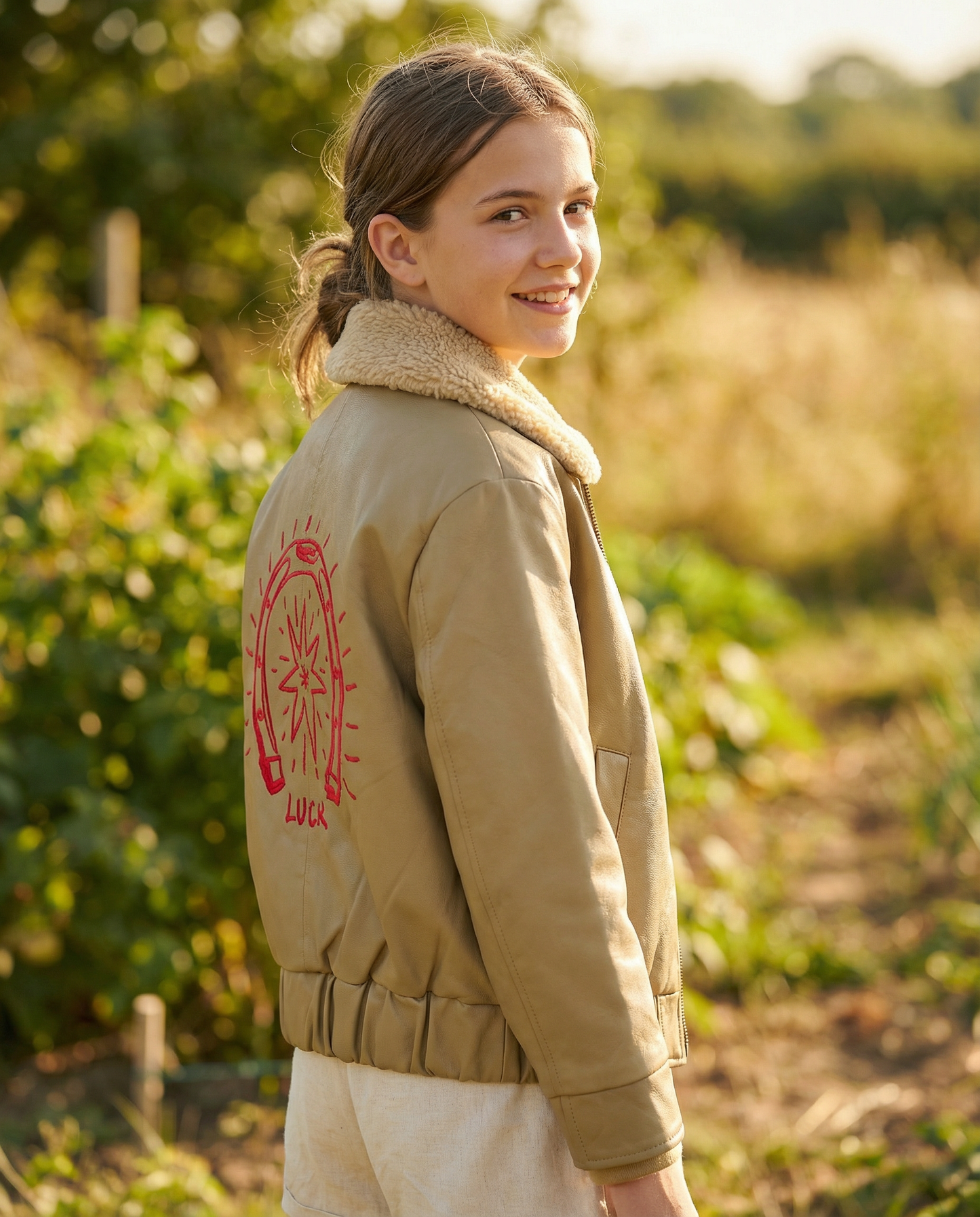 Bad Luck Khaki Leather Jacket