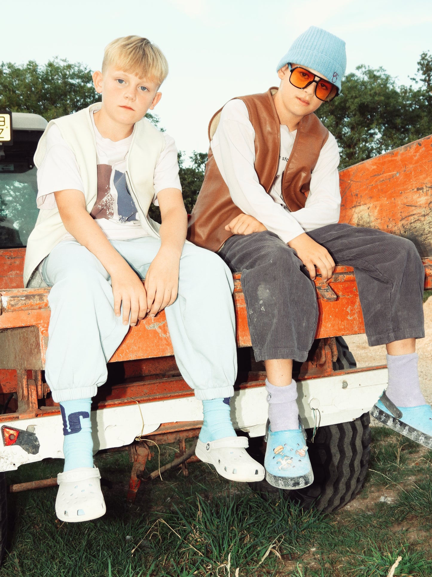 Hold Ya Horses Cream Leather Vest