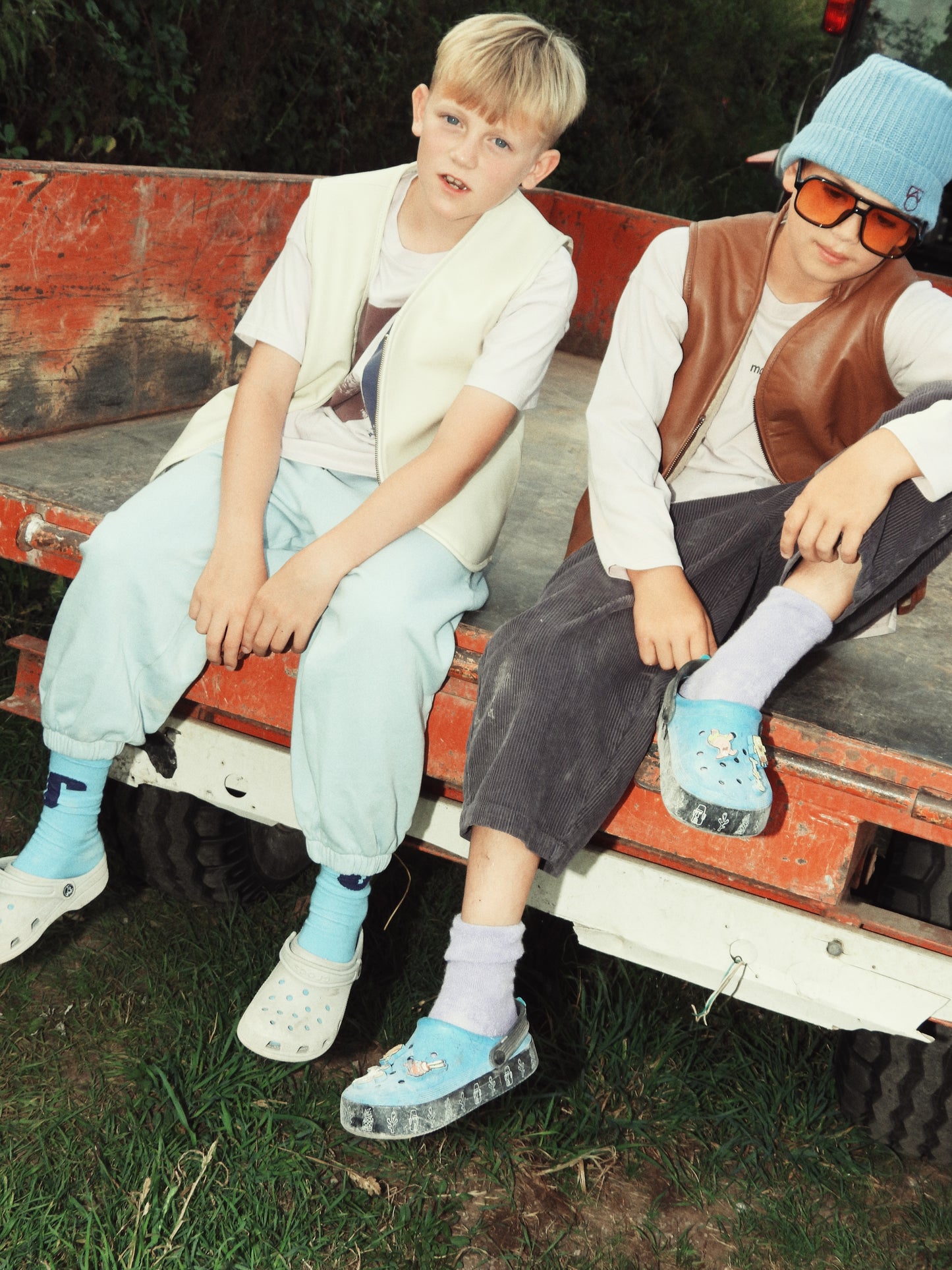 Hold Ya Horses Cream Leather Vest