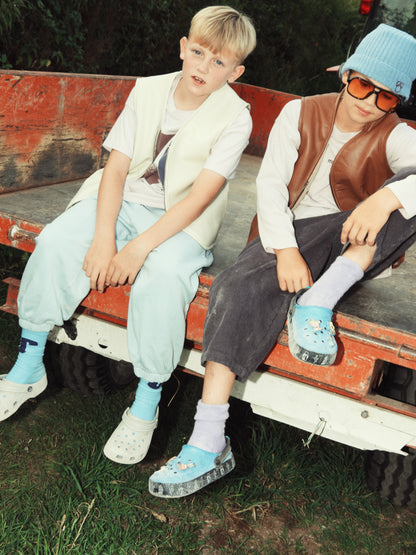 Hold Ya Horses Cream Leather Vest