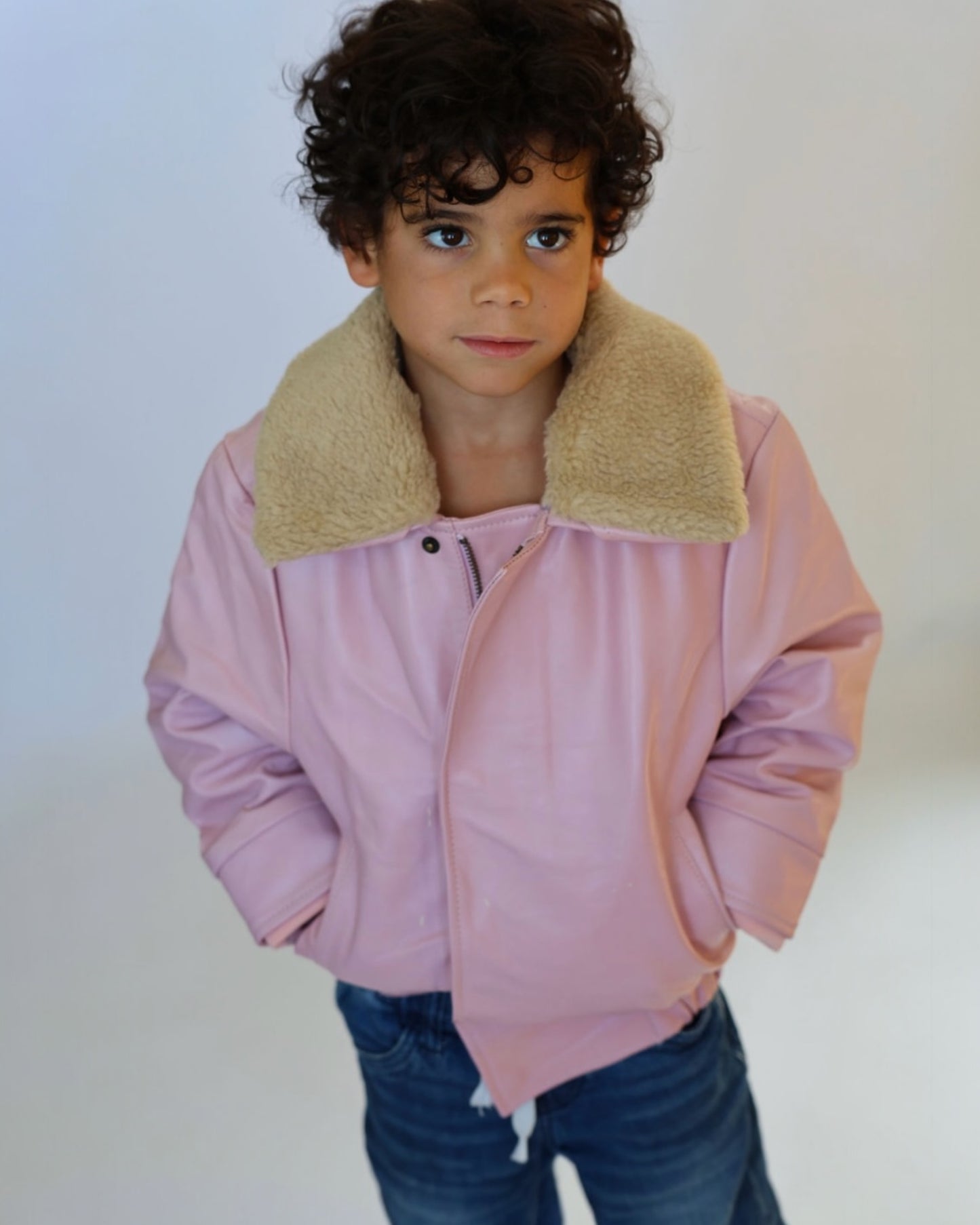 Hold Ya Horses Leather Jacket Soft Pink