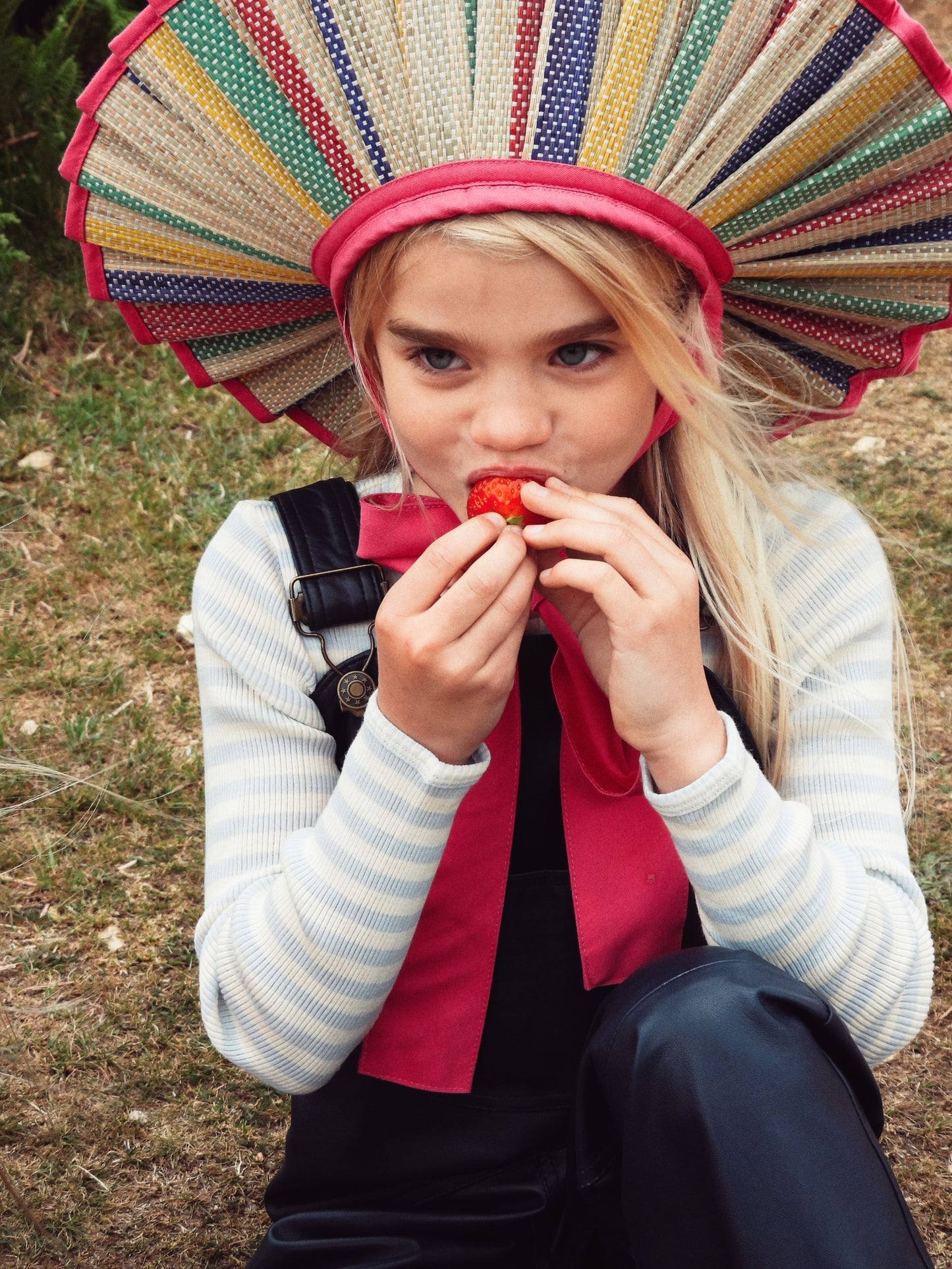 Oversmalls™ Nappa Leather Dungarees Navy