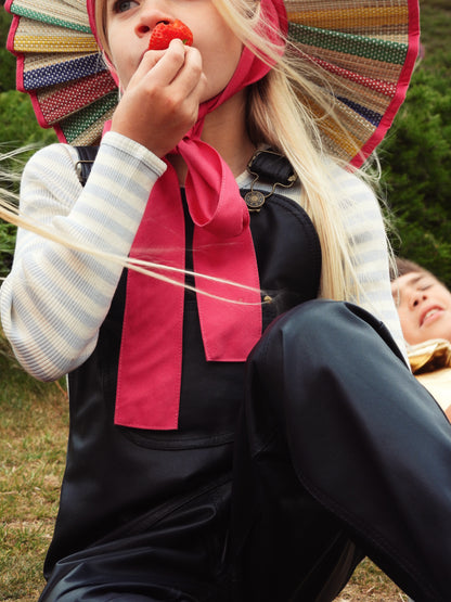 Oversmalls™ Nappa Leather Dungarees Navy