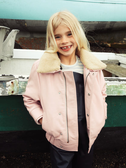 Hold Ya Horses Leather Jacket Soft Pink